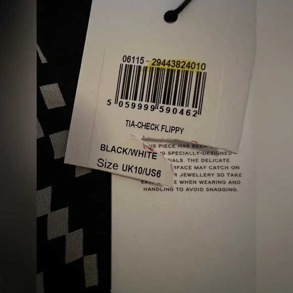 Reiss Tia Black and White Striped Mini Dress NWT - Picture 12 of 14